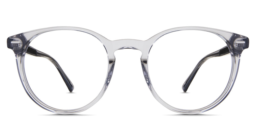 Nasio frame in the stone variant - is a transparent frame with a round viewing lens.