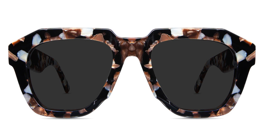 Neso black tinted Standard Solid glasses in sila variant in tortoiseshell pattern