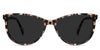 Adelson black tinted Standard Solid sunglasses in flaxseed variant in oval shape frame