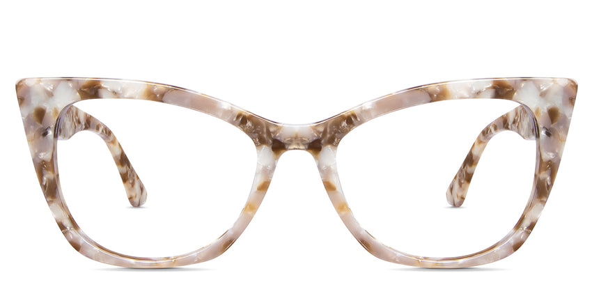 Kline glasses lopi variant in pearl color with light brown and yellow shades Cat-Eye best seller