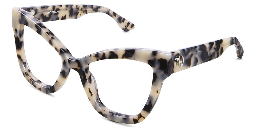 Nocu frame in sultry variant - it's tortoiseshell style with broad temple arms and big viewing area  