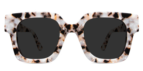 Nimes black tinted Standard Solid glasses frame in tabar variant - it's tortoiseshell style square frame
