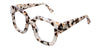 Nimes eyeglasses frame in tabar variant - tortoiseshell style frame with written Hip Optical inside the right arm