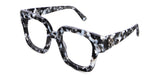 Nimes eyeglasses in charcoal variant with acetate material - wide square frame with high nose bridge and nose pads