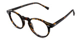 Nito prescription eyeglasses in hickory variant - it has a tortoise pattern with dark brown color.