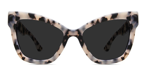 Nocu black tinted Standard Solid sunglasses in sultry variant it's cat eye tortoise style frame with broad viewing area