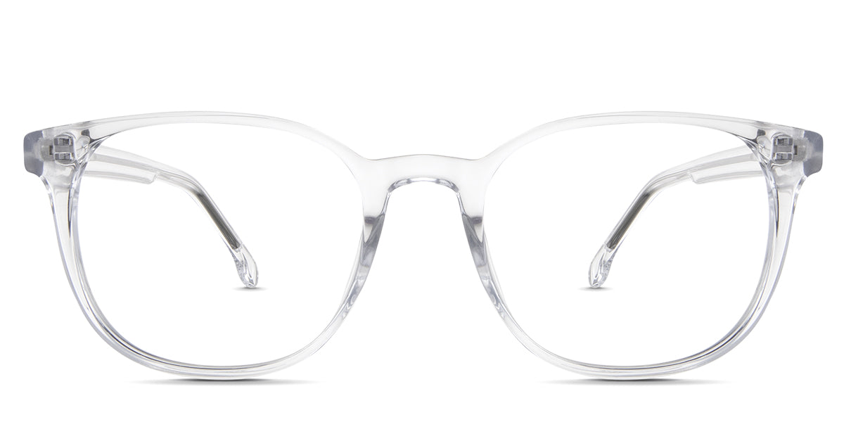 Olin acetate frame in cloudsea variant - it has a thin rim with an round oval shape