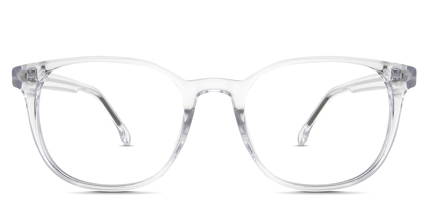 Olin acetate frame in cloudsea variant - it has a thin rim with an round oval shape