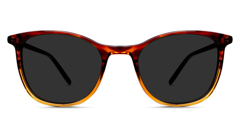 Oneill black tinted Standard Solid sunglasses in chestnut variant - it's two toned rectangle frame