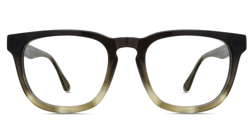 Orlo acetate frame in the quetzal variant - it's a square acetate frame with a slightly flat top. best seller mcollection popular