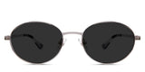 Pettersen black tinted Standard Solid sunglasses in acier variant - with clear nose pads