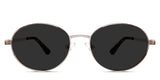 Pettersen black tinted Standard Solid sunglasses in dhurrie variant - oval shape metal frame with thin temple arms