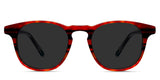 Powell black tinted Standard Solid sunglasses in picante variant - it's oval shape eyeglasses