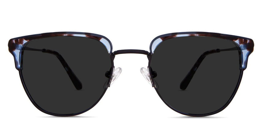 Quinn black tinted Standard Solid sunglasses in paradise view variant with adjustable nose pads