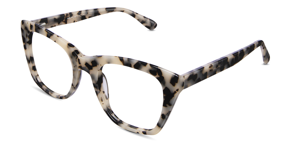 Raque frame in buteo variant - made with acetate material in creamy white, beige and black colour