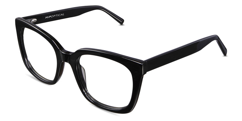 Relta acetate frame in the onyx variant - has a combination of thin and slightly thick rims.