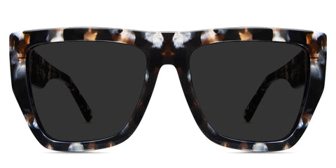 Rien black tinted Standard Solid oversized sunglasses in sepia variant it's square frame
