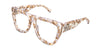 Rien eyeglasses in lopi variant - square frame with broad arms with logo on it