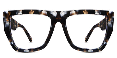 Rien oversized frame in sepia variant - it has black, brown and pearl shades of colours