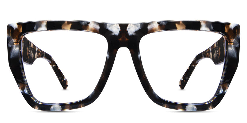 Rien oversized frame in sepia variant - it has black, brown and pearl shades of colours Bold