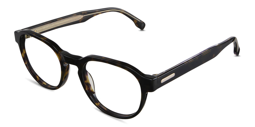 Risto glasses in cayuga variant - it's a full-rimmed frame with flat on top of the rim.