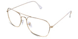 Rit aviator style frame in baroque variant - it has thin temple arms covered with acetate material