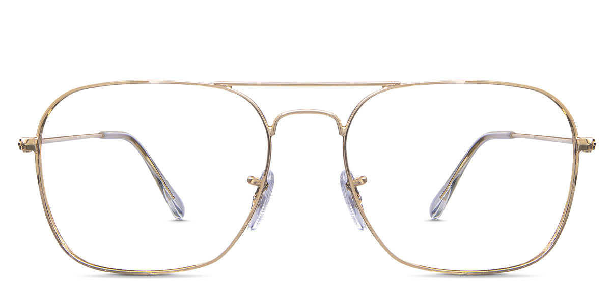 Rit eyeglasses in baroque variant - it's metal frame in golden colour