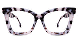 Rovia cat eye frame in chiffon variant in creamy white and black color with pink shades