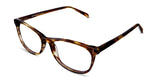 Gellar glasses frame in foxy variant - medium size frame made with acetate material - it has thin arm with dark brown and khaki colour
