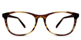 Gellar frame in foxy variant - it's oval shape frame in brown and khaki colour - it's medium size frame 52-18-140