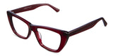 Nemi Eyeglasses in Scarlet variant - it's a clear dark red color frame