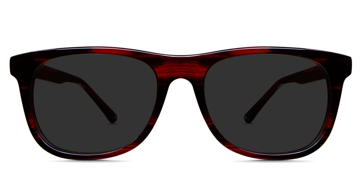Shimer black tinted Standard Solid glasses in habanero variant - it's frame size 52-19-145