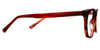 Shimer eyeglasses in habanero variant - it has thin arms and high nose bridge with inbuilt nose pads - frame size 52-19-145