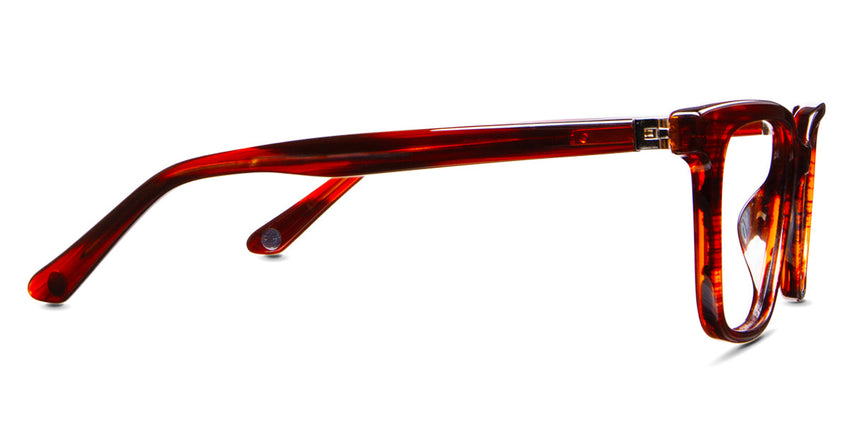 Deshler Jr acetate eyeglasses in fiery opal variant - It has a Hip Logo on both insides of the temple tips.