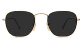 Sique black tinted Standard Solid sunglasses in baroque variant it's thin bordered frame