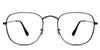 Sique glasses in sumi variant - it's black colour metal frame with adjustable nose pads Metal