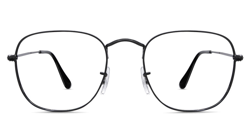 Sique glasses in sumi variant - it's black colour metal frame with adjustable nose pads