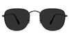 Sique black tinted Standard Solid glasses in sumi variant in square shape
