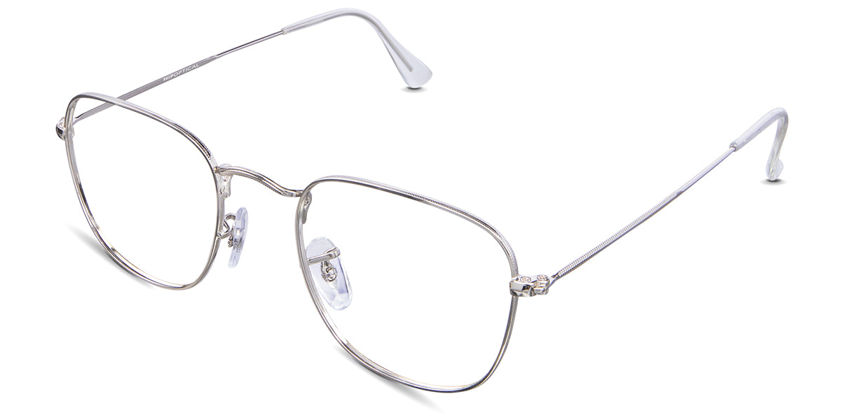 Sique wired frame in stone variant - it's temples are covered with the transparent cover can make your glasses sturdy