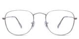 Sique eyeglasses in stone variant in silver colour with metal frame - the frame size is 51-21-145