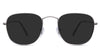 Sique black tinted Standard Solid glasses in stone variant with adjustable nose pads