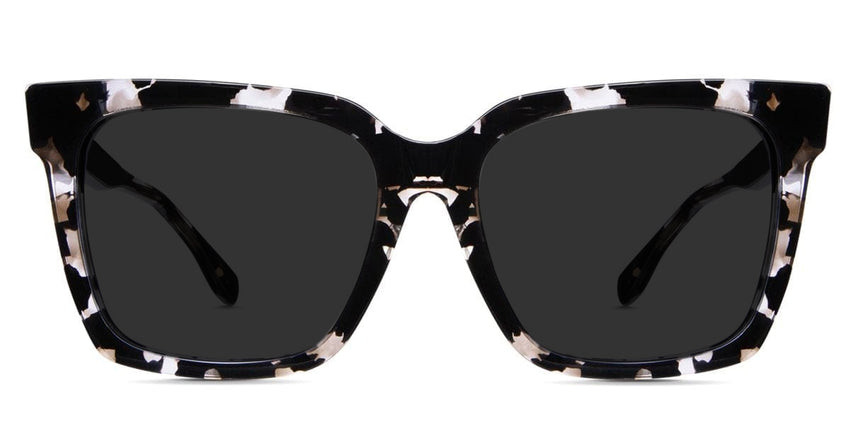 Tanu black tinted Standard Solid glasses in velvet variant that's best fit for medium to wide faces