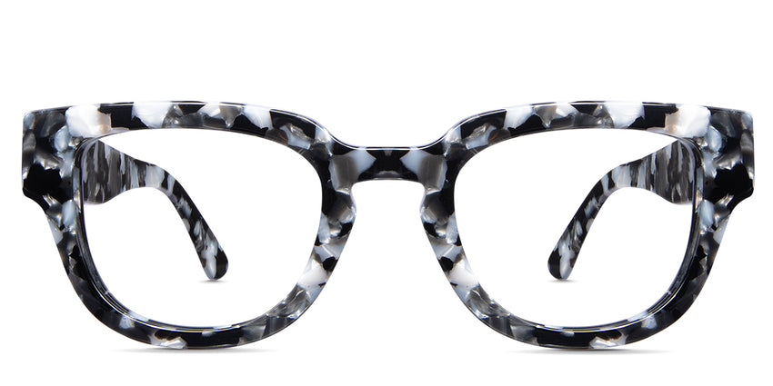 Taro eyeglasses frame in charcoal variant in black, gray and pearl colour - frame size 50-23-140