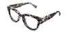 Taro eyeglasses in sila variant - wide frame and it's temple arms - the viewing area is in round shape - it's colour is black and brown