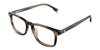 Vado prescription glasses in the silt variant - are rectangular acetate frames in brown color.