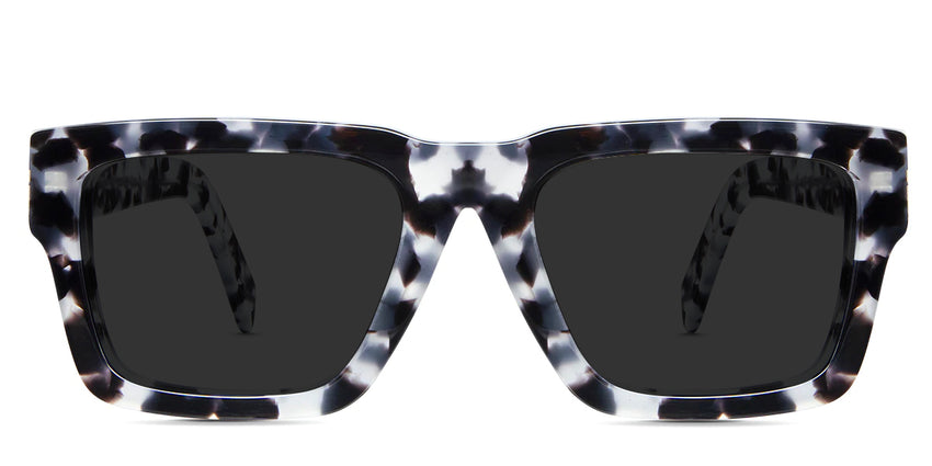 Tori black tinted Standard Solid sunny eyeglasses in moonlight variant with acetate material in square shape