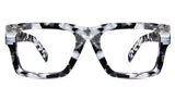 Tori frame in charcoal variant with acetate material - square frame in white, gray and black shades of colours