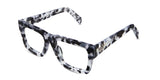Tori glasses in moonlight variant with acetate material - wide square frame with high nose bridge and nose pads