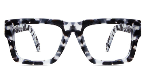 Tori frame in moonlight variant with acetate material - square frame in black, gray and white shades of colours Bold