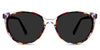 Torres black tinted Standard Solid sunglasses in ruddy oak variant - with clear outer border and pattern on inner side